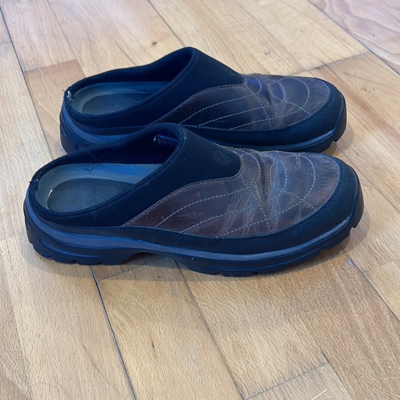 Teva Womens 9 slip on leather mules shoes - Picture 2 of 5